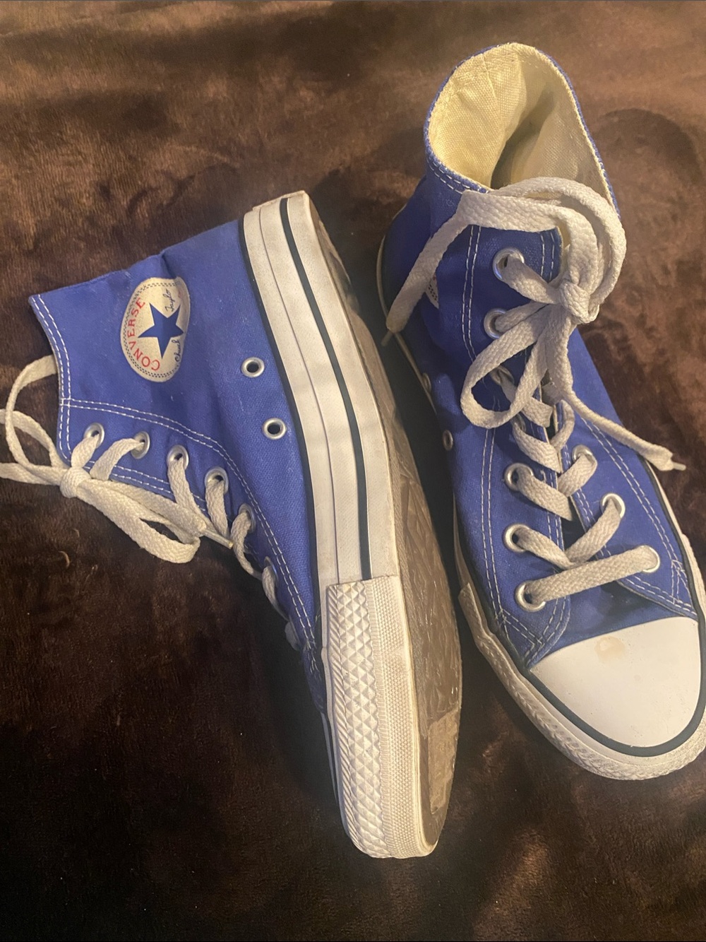Converse High Top Sneakers - Blue and White